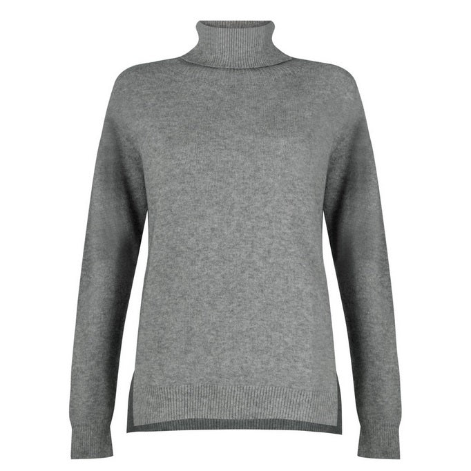 Amazing Woman Polo Loose Fit Polo Neck Sweater in Great Marled