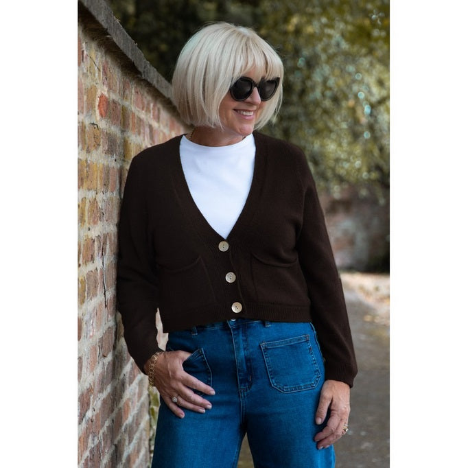 Amazing Woman Pookie Boxy Cropped Cardigan