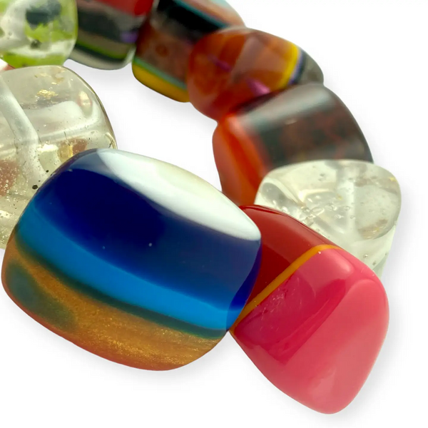 Multicolor Rounded Stone Bracelet