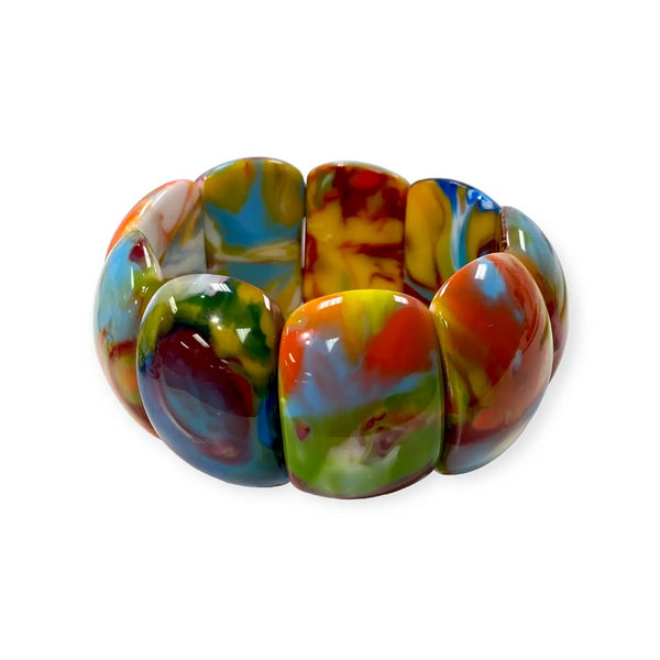 Scallop Bead Multicolor Bracelet