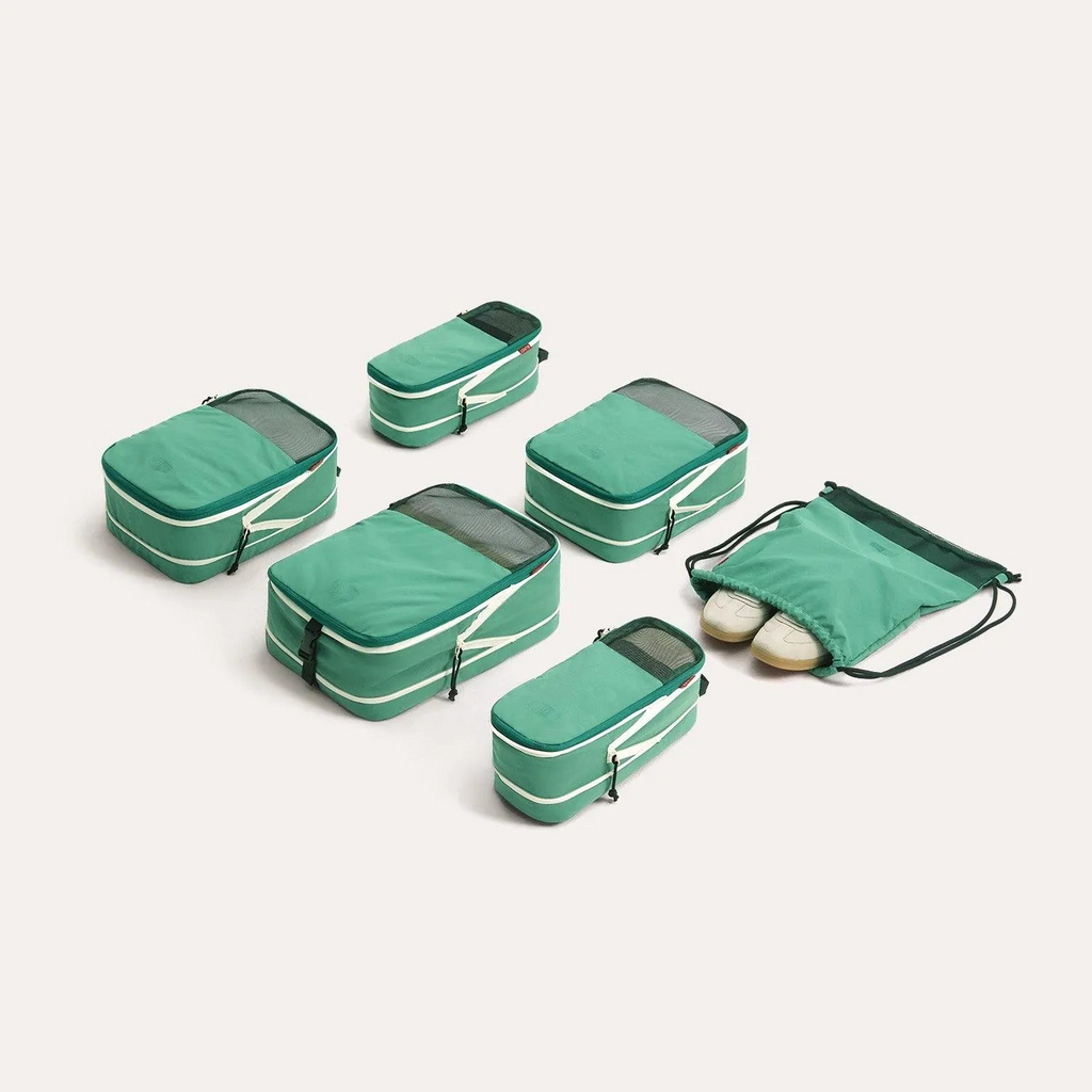 Bagsmart Blast 6pc Compression Travel Packing Cubes Set in Bran