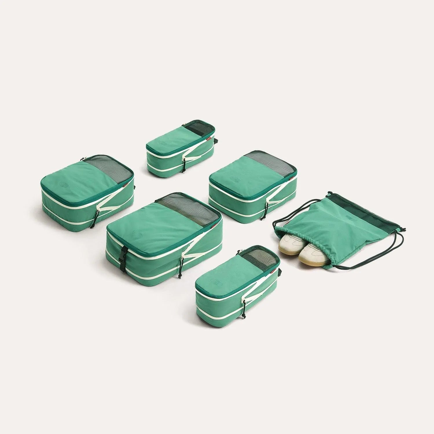 Bagsmart Blast 6pc Compression Travel Packing Cubes Set in Bran