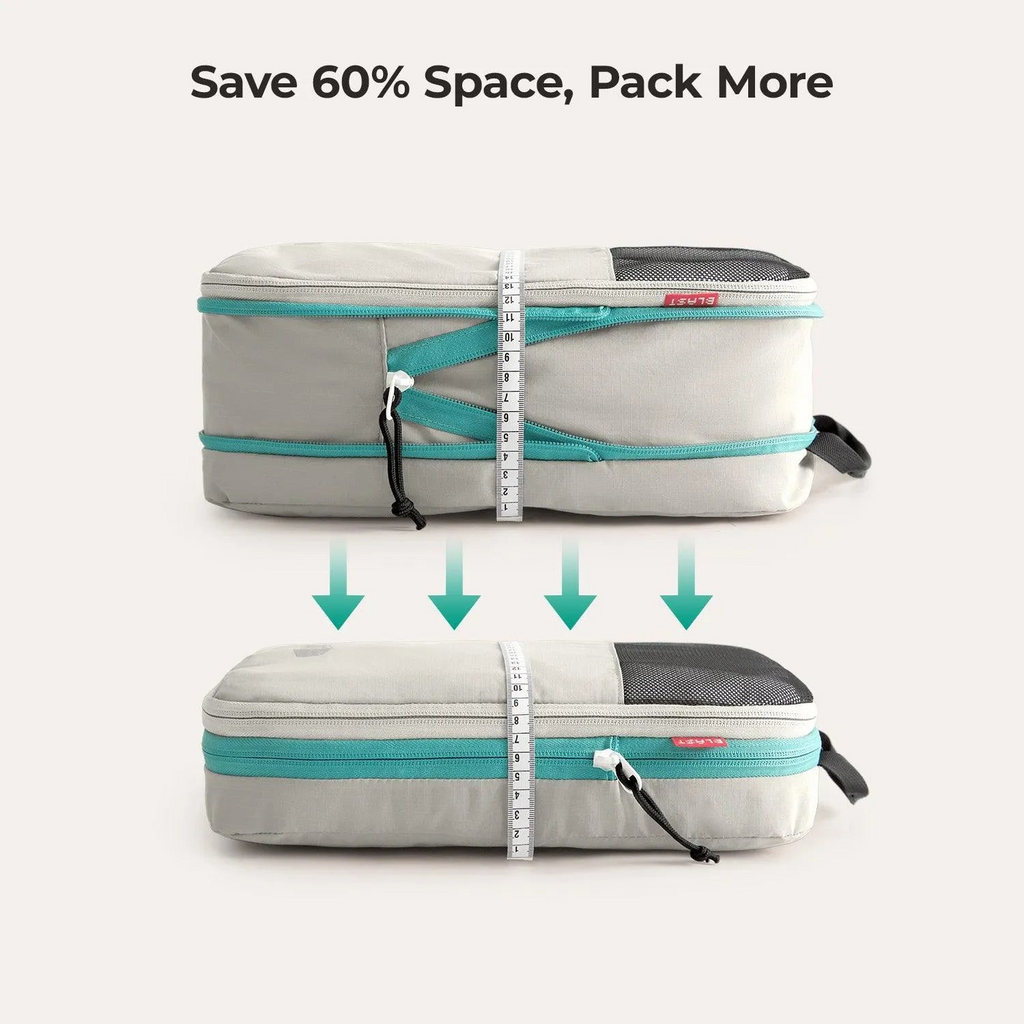 Bagsmart Blast 6pc Compression Travel Packing Cubes Set in Peyote