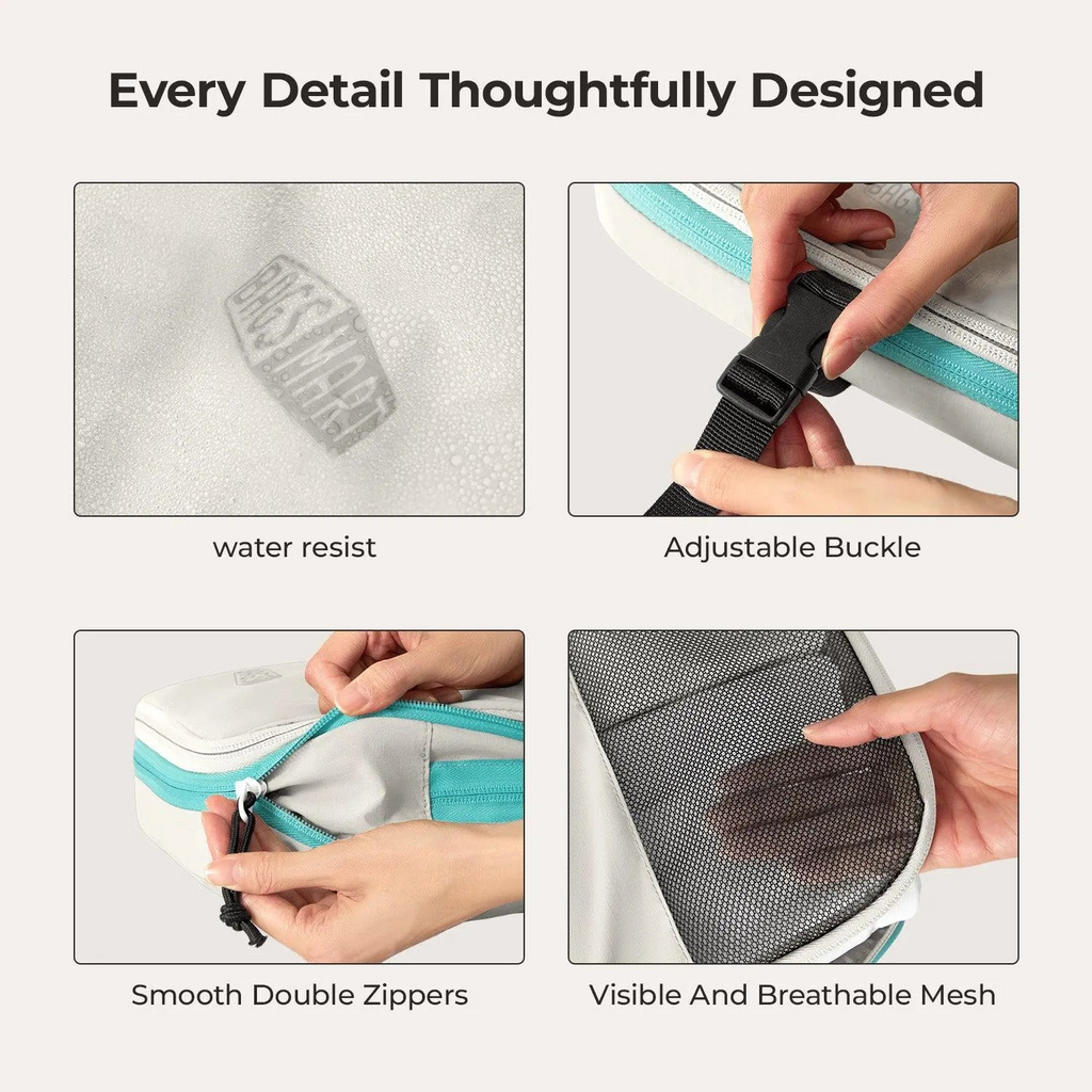 Bagsmart Blast 6pc Compression Travel Packing Cubes Set in Peyote