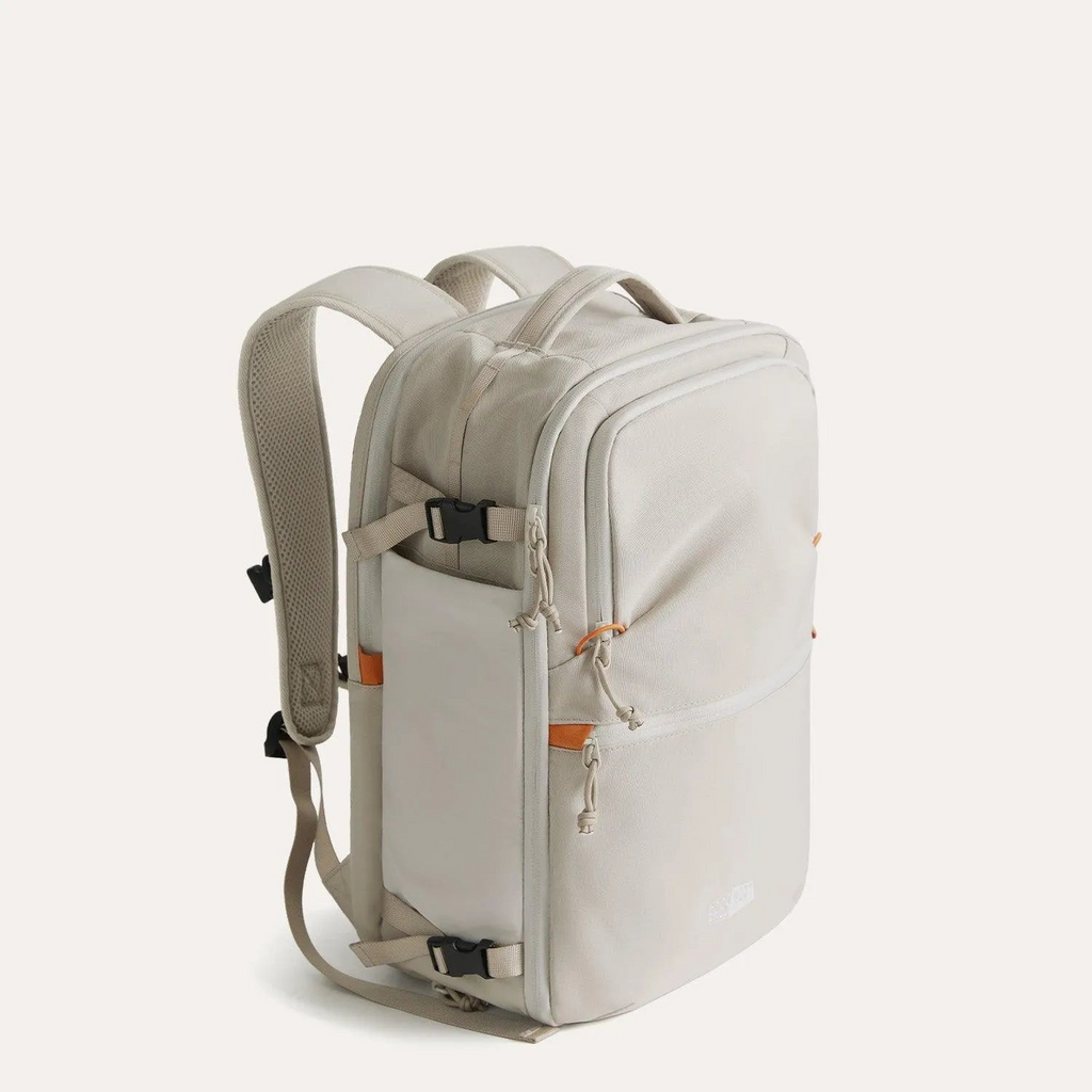 Bagsmart Faro Carry On Travel Backpack Set in Bone White