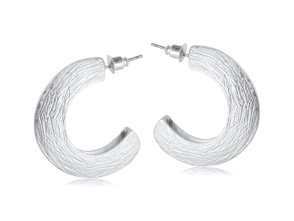 Samantha Bark Half Circle Earrings