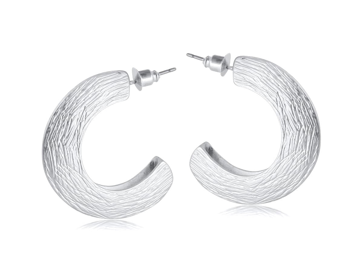 Samantha Bark Half Circle Earrings