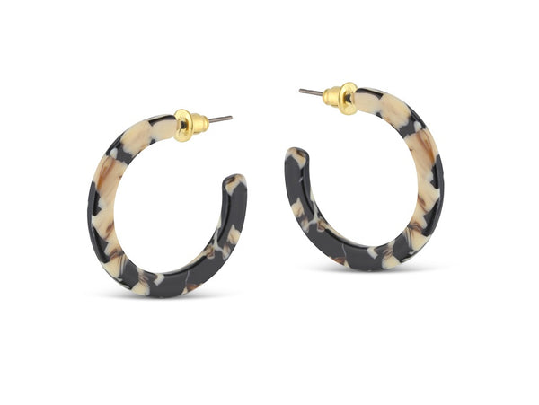 Emily Tiny Hoop Resin Earrings