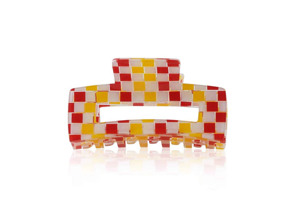 Farah Checkered Resin Hairclip