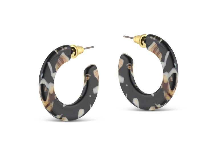 Jessica Tiny Resin Hoop Earrings