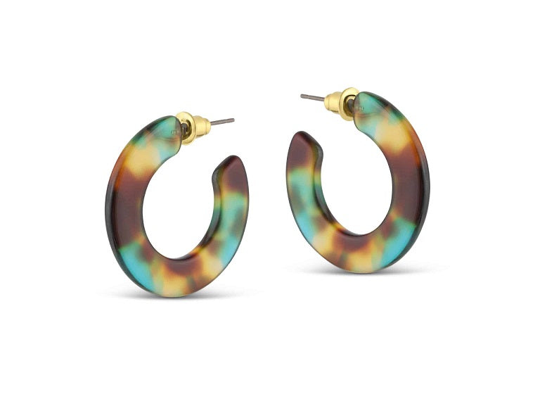 Jessica Tiny Resin Hoop Earrings
