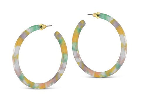 Sophia Resin Hoop Earring