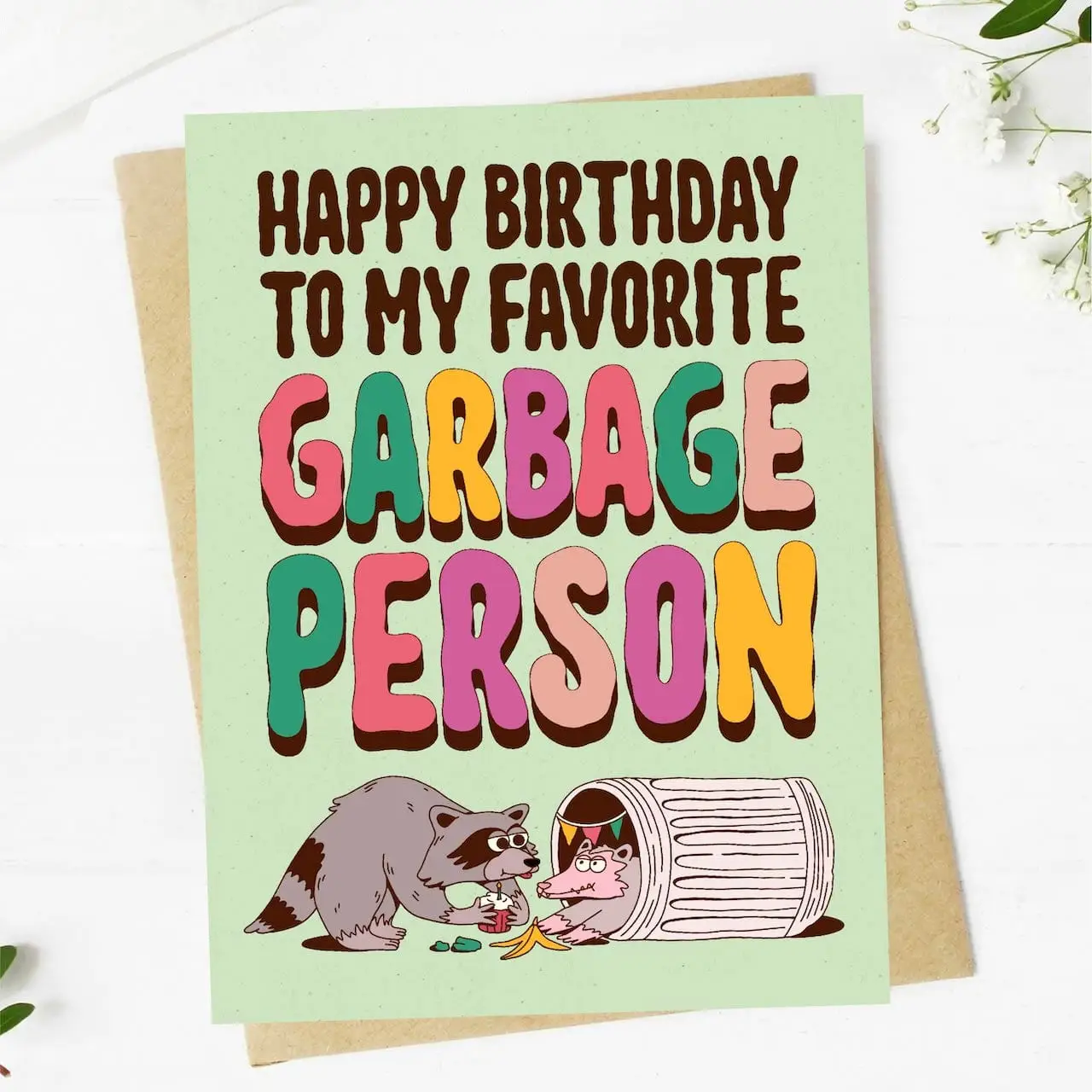 Favorite Garbage Person Birthday Card