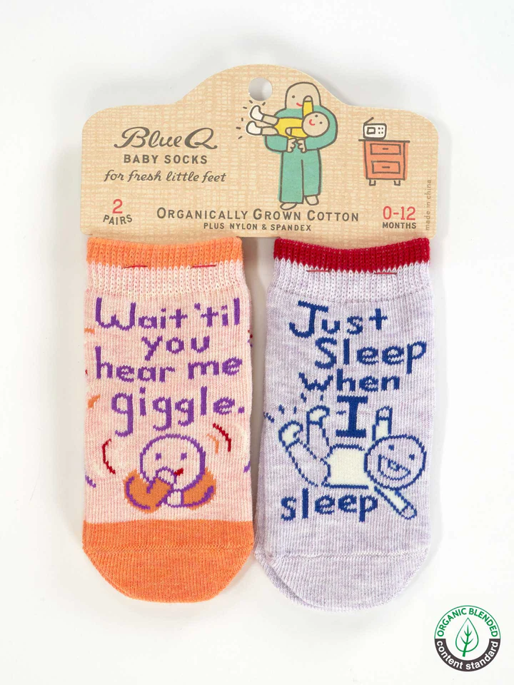 Blue Q Baby Socks Giggle / Sleep