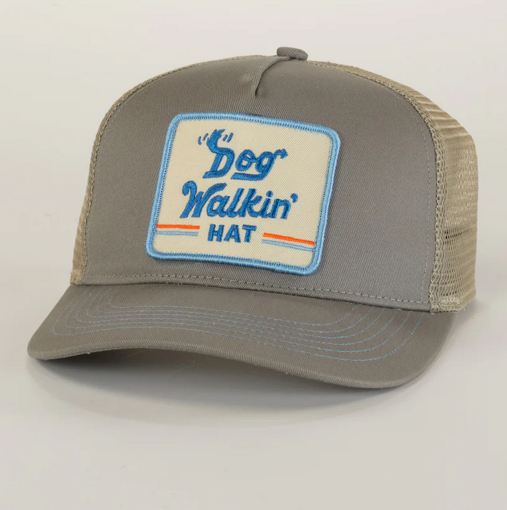 Blue Q Trucker Hat Dog Walkin'