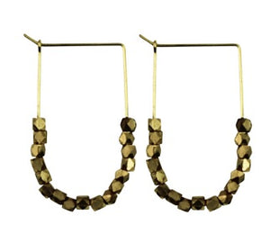 Bodhi Arch Earring with Brass Beads