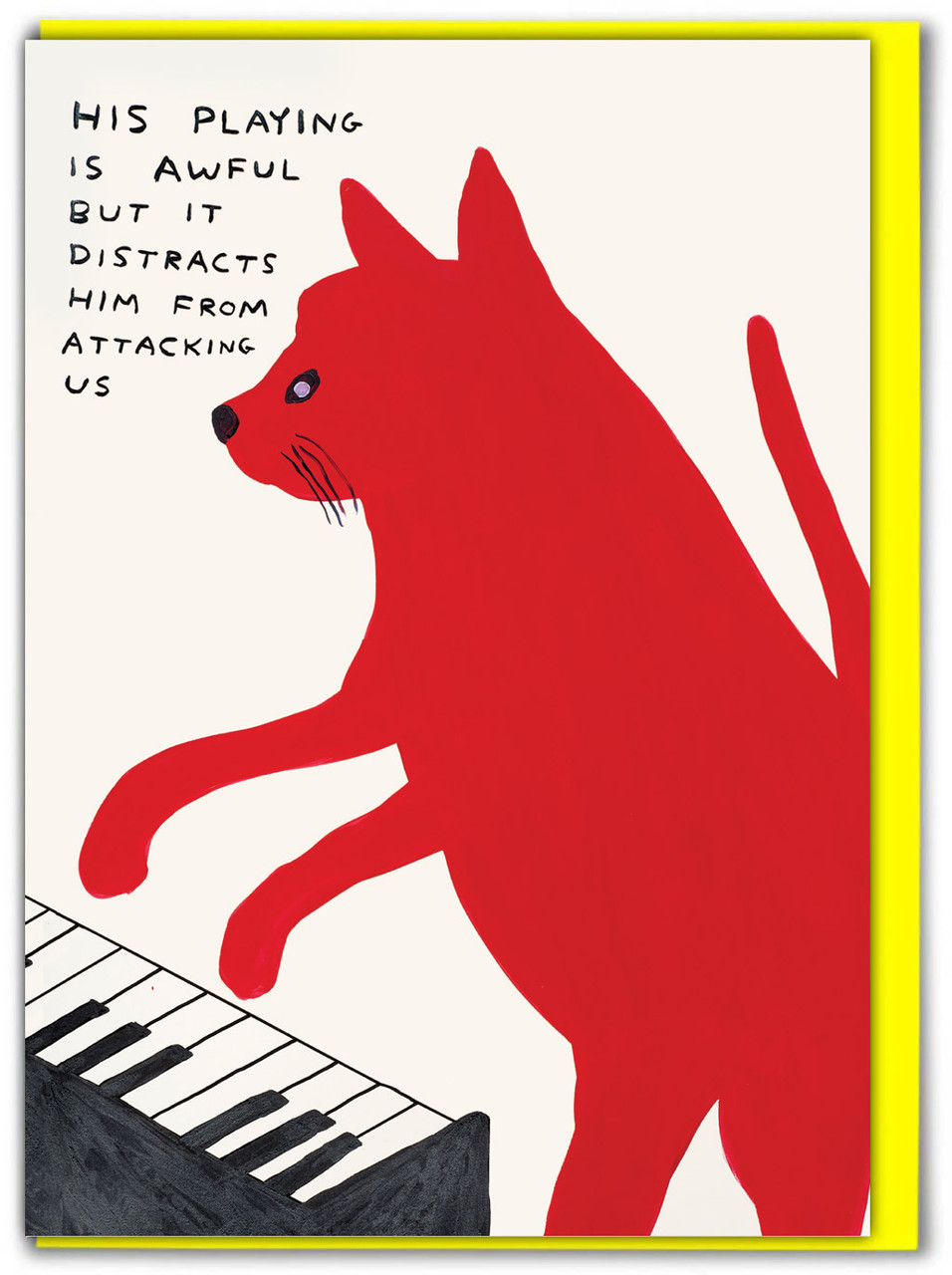 Piano Playing Cat Greeting Card