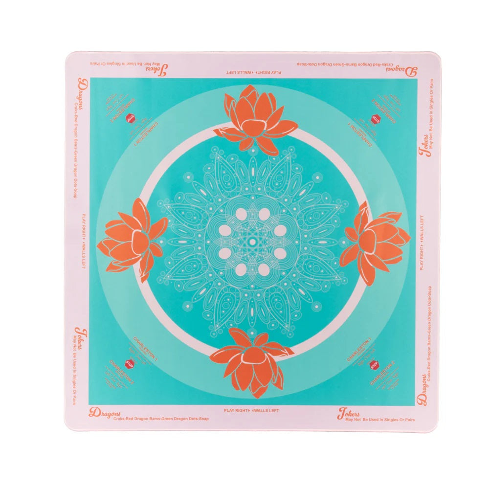 Mini Lotus Mahjong Mat / Teal
