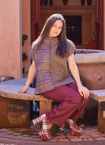 Brynn Walker's Ess Vest in Multi Doppio Faccia Recycled Plaid