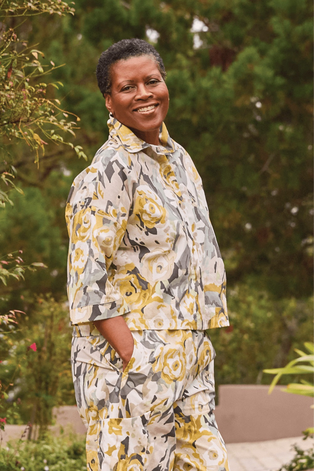 The Joan Shirt from Bryn Walker in Gialli Flora