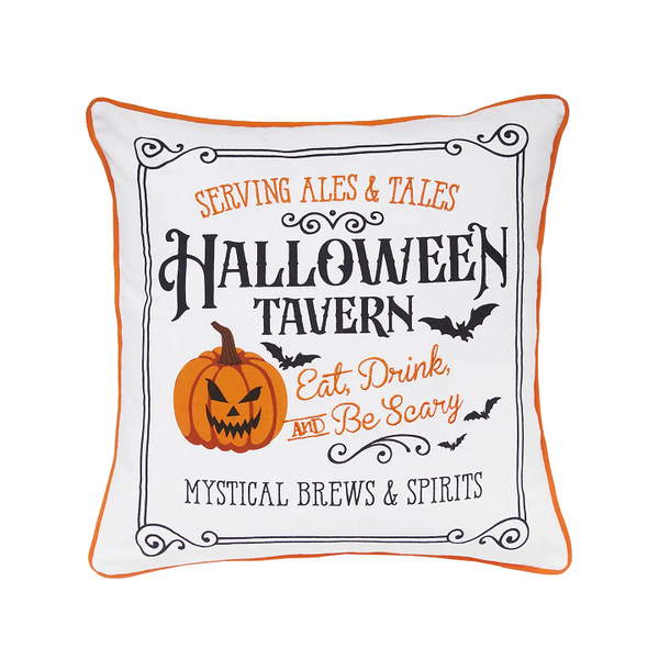 Halloween Tavern Throw Pillow