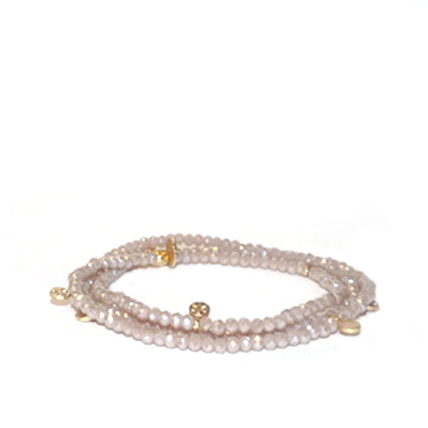 Mini Crystal Stretch Wrap Bracelet / Assorted Stones