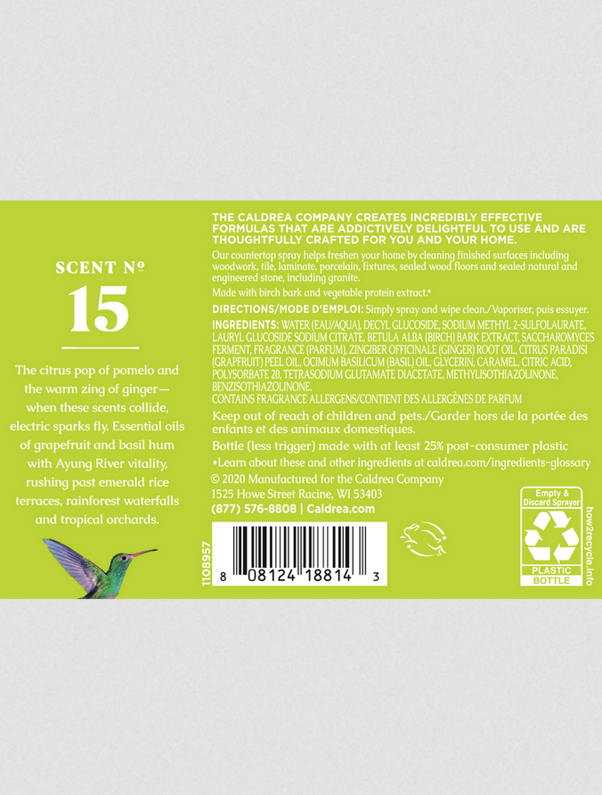 Caldrea's Countertop Spray Ginger Pomelo