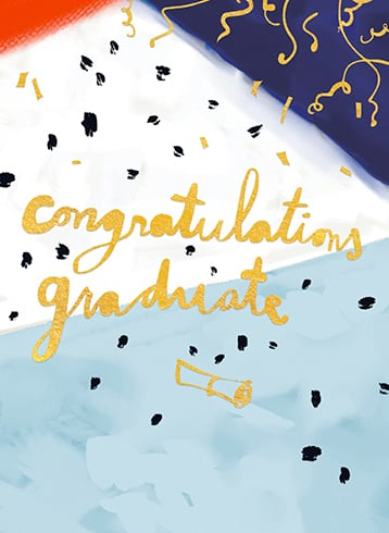 Brushy Graduation Card