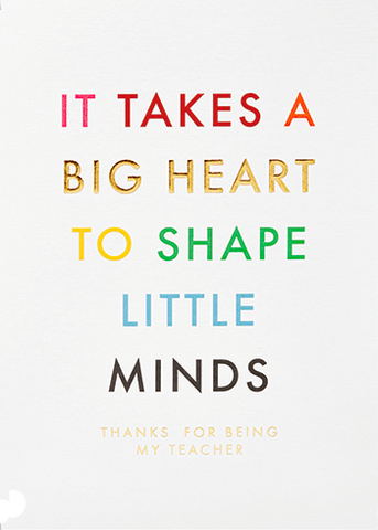 It Takes a Big Heart Teacher Card