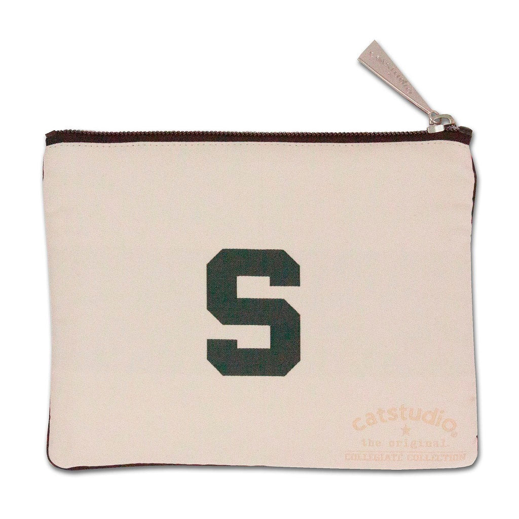 Michigan Themed Canvas Zip Pouch