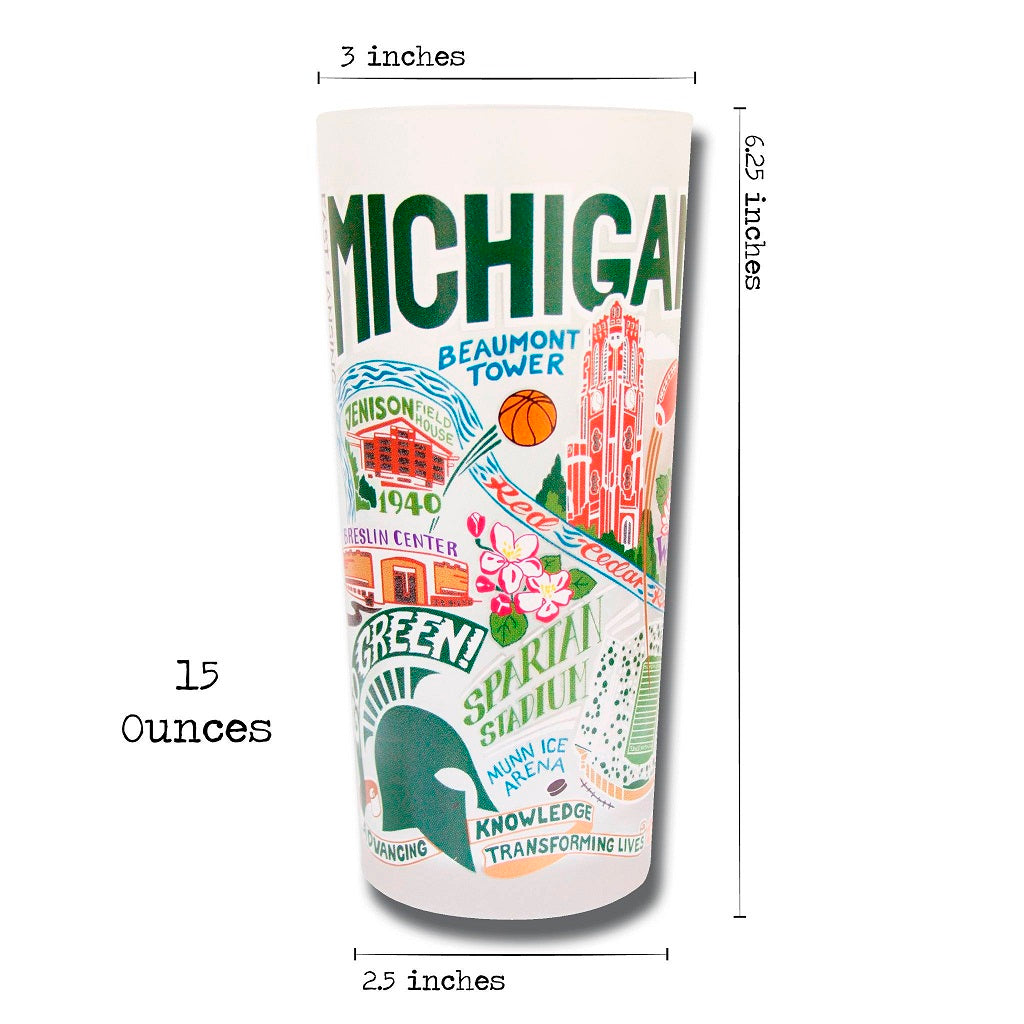 Michigan Themed Frosted Glass / Click for Styles