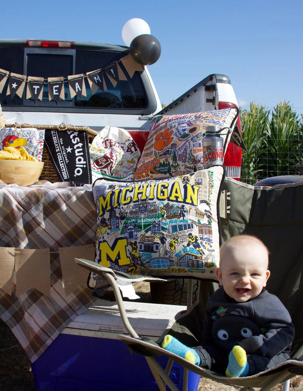 University of Michigan Embroidered Pillow