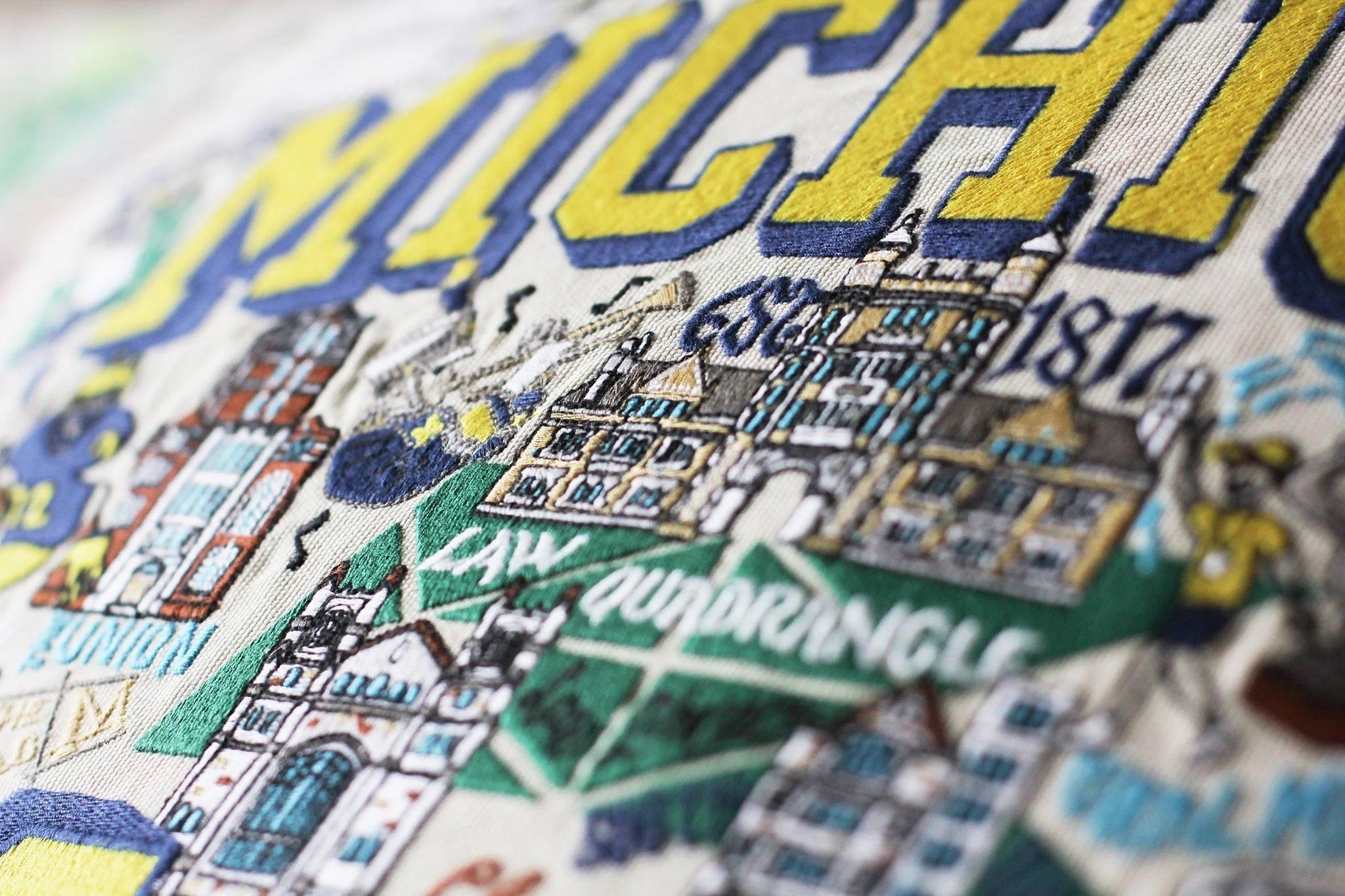 University of Michigan Embroidered Pillow