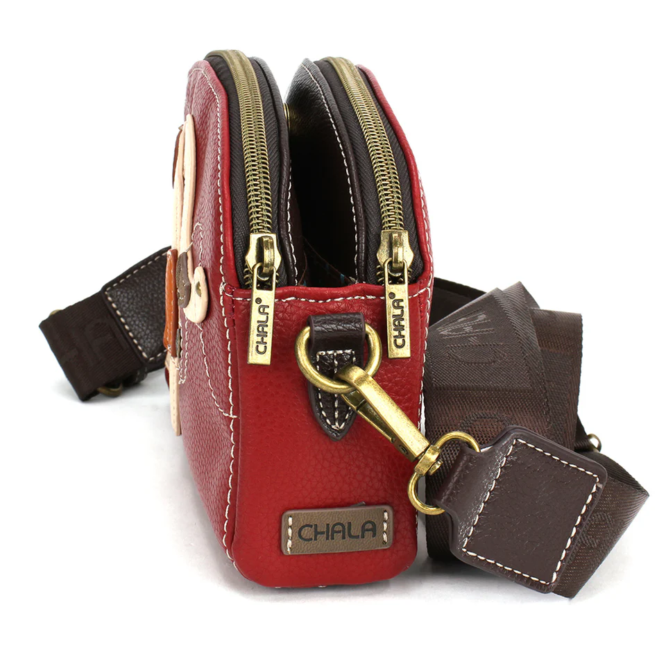 Cat Toaster Crossbody Bag / Burgundy