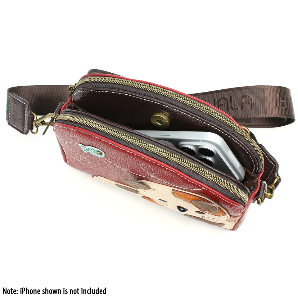 Cat Toaster Crossbody Bag / Burgundy
