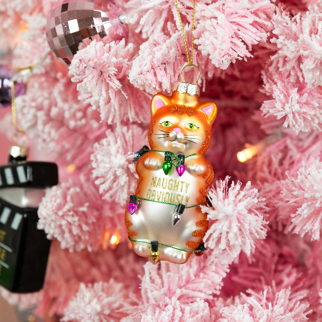 Chez Gagne's Naughty Obviously Glass Ornament