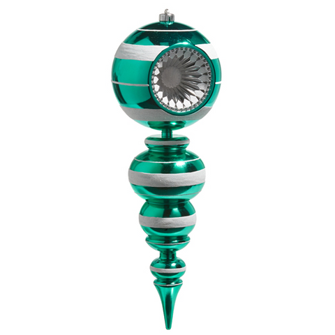 Oversized Green Reflector Ornament / 22"