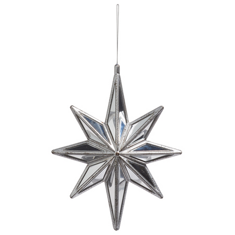 Silver Mirrored Star Ornament / 10&quot; | SALE! 50% Off