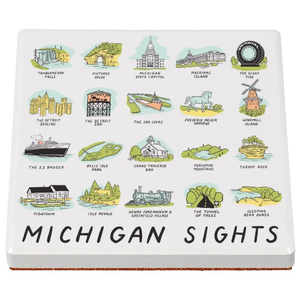 Michigan Sights Ceramic Coaster