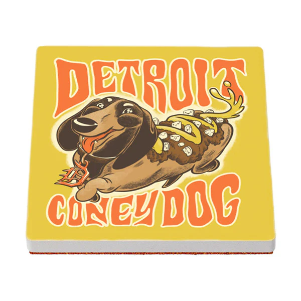 Coney Doggy Ceramic Coaster
