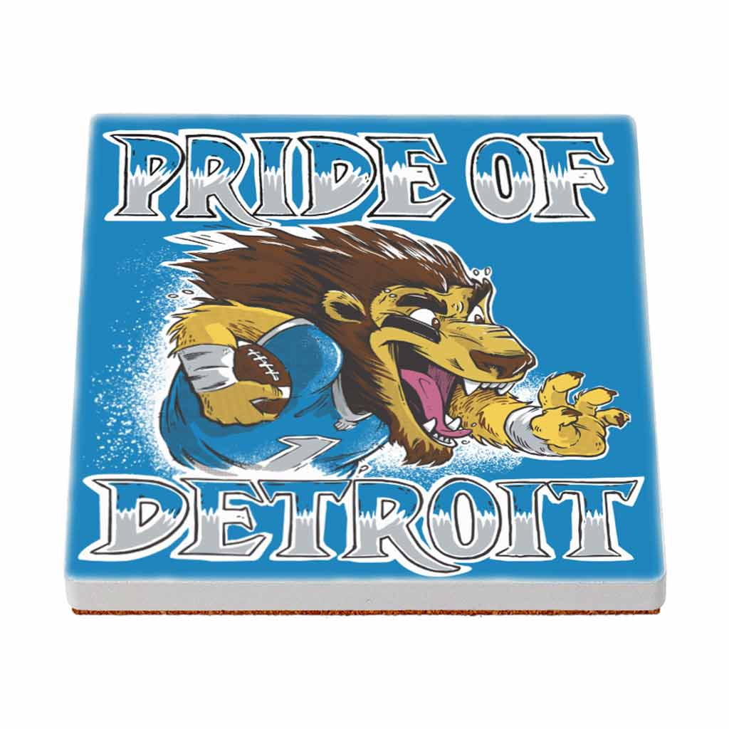 Pride of Detroit Lions Ceramic Coaster