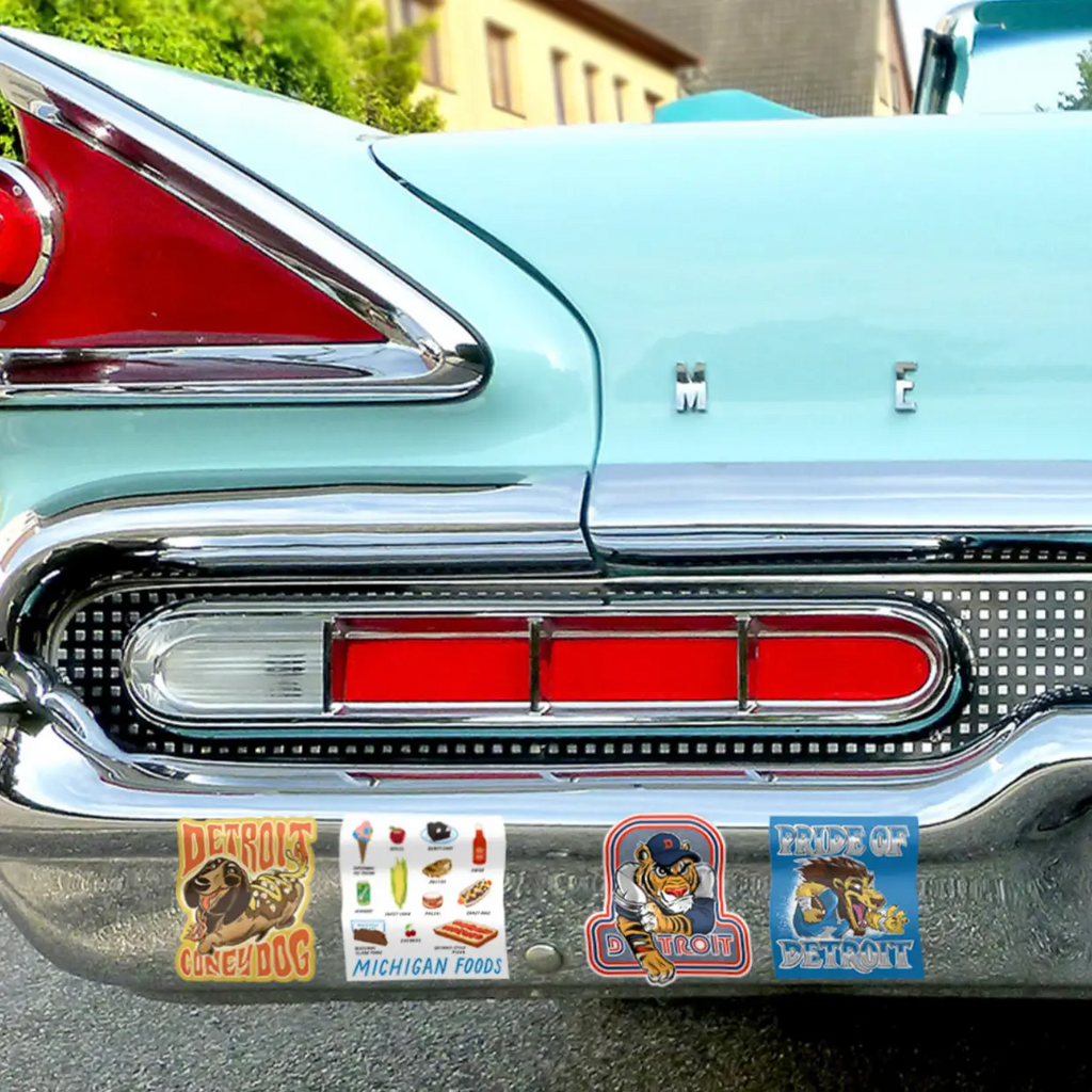 Detroit Tough Tiger Vinyl Sticker