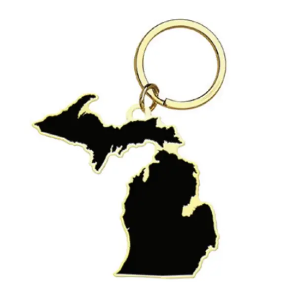 Michigan Silhouette Key Chain