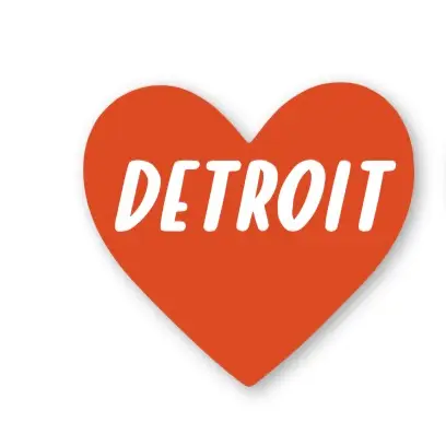 Detroit Heart Vinyl Sticker