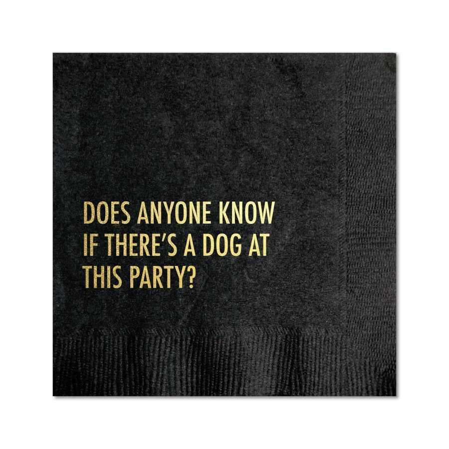 Dog at Party Cocktail Napkins