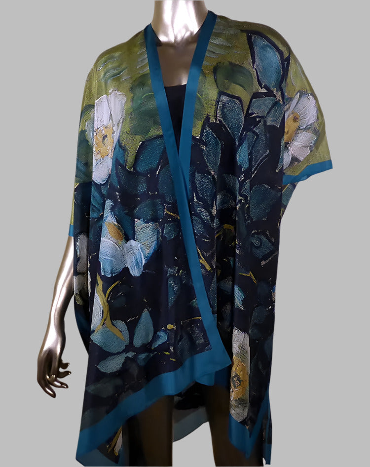 Cocoon House Silk Kimono Wild Rose