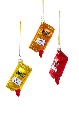 Cody Foster Taco Sauce Packet Ornament / Assorted Styles