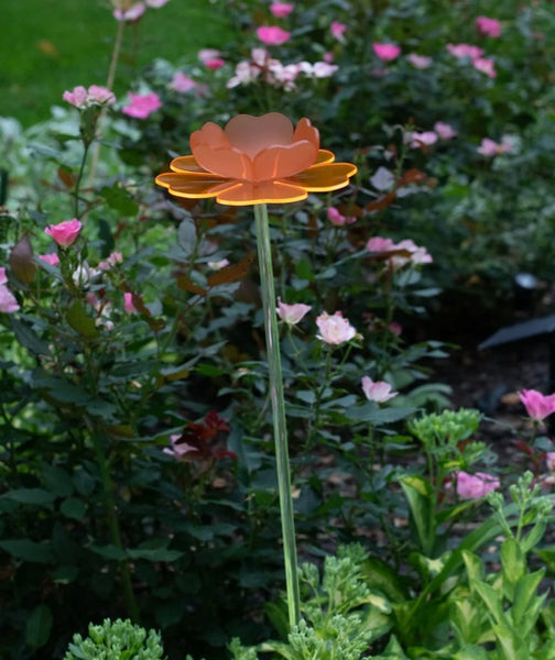 Buttercup Medium Garden Sculpture Orange