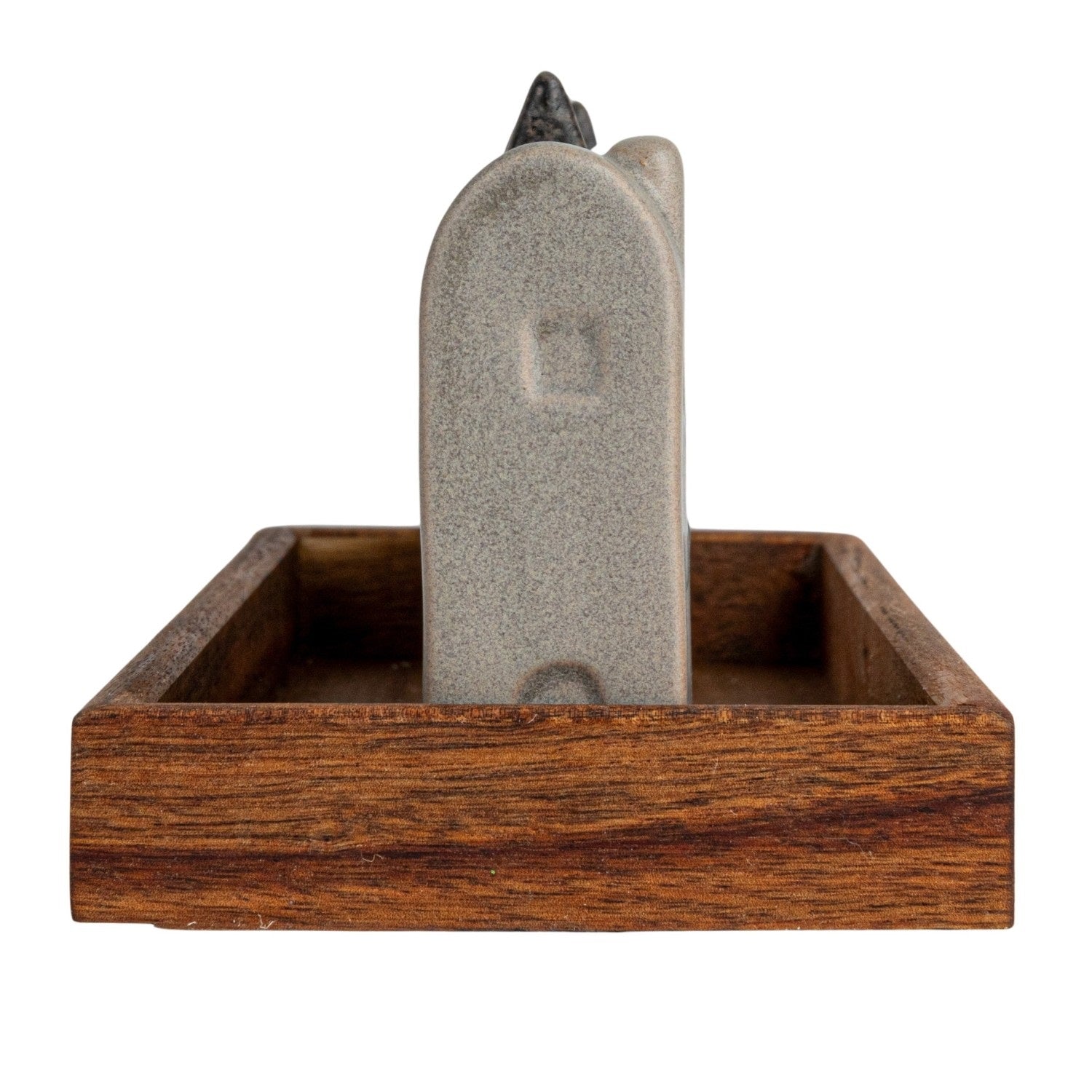 8 House Shaped Vases with Wooden Tray