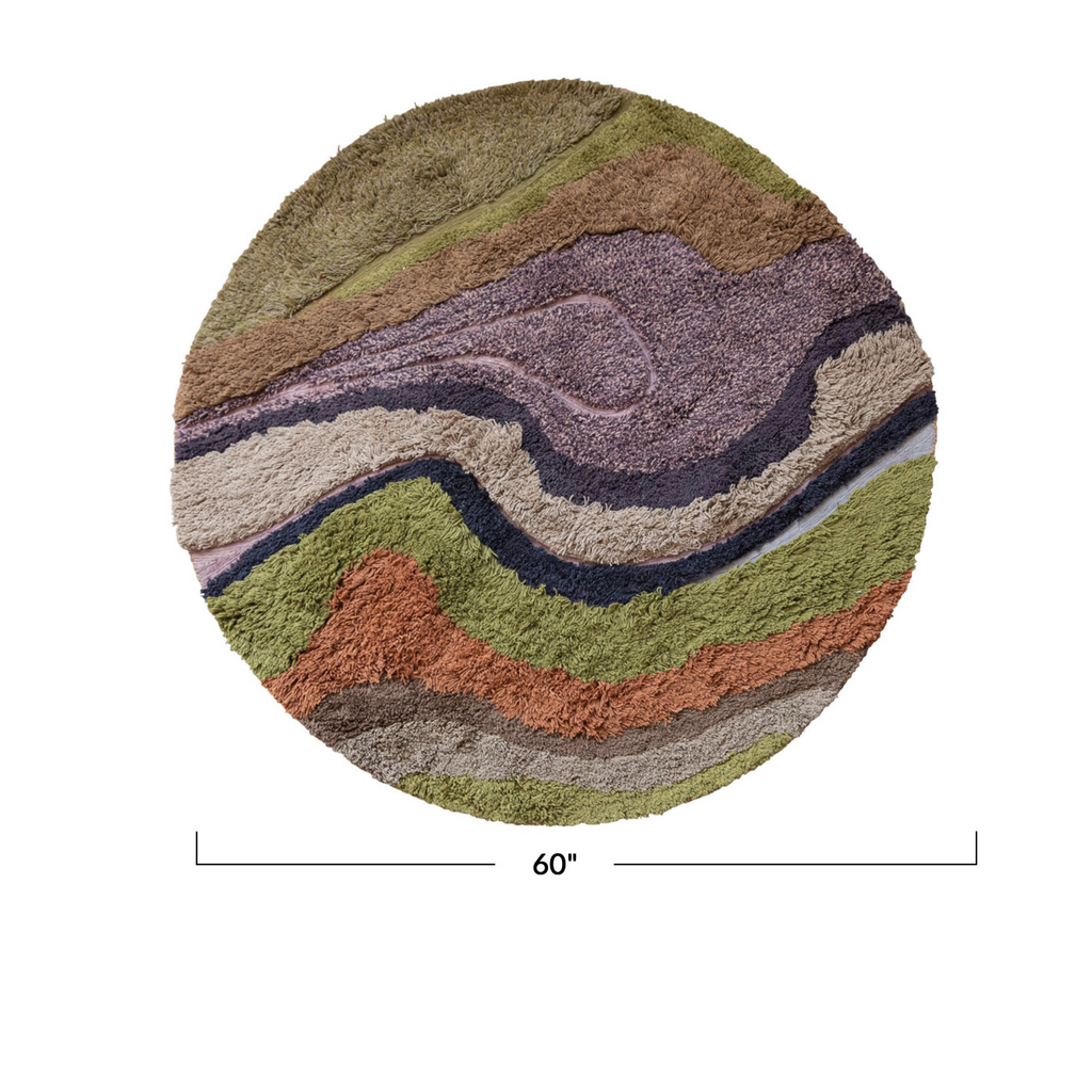 Abstract Tufted Rug / 5'